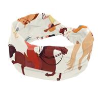 West Wild Women Cowgirls Rodeo Pattern Fashion Headband, Headbands for Women Girls, Criss Twisted Hair Band, Wide Head Wrap, Hair Accessories