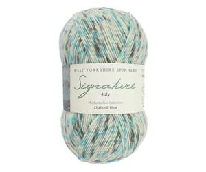 West Yorkshire Knitting Wool - Spinners Signature - 4 Ply - Sock Fingering British - 1242 Chalkhill Blue
