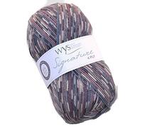 WYS Bluefaced Leicester Wool / Sock Wool self pattern "Signature Wood Pigeon 4ply Sock Yarn 864 100 g with Blue Faced Leicester Wool