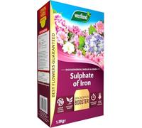 WEST0-LAND Sulphate of Iron Plant Food - 1.5kg | Acid-Loving Feed for Ericaceous Plants | Prevents Yellow Leaves, Boosts Growth & Colour | Rhododendrons, Azaleas, Blueberries