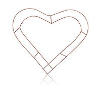 West5Products 4x Wreath Heart Shaped Flat Wire Copper Frame 12"