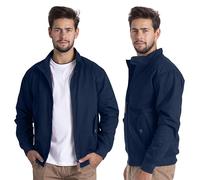 westAce Harrington Jacket Mens Adults Unisex Classic Vintage Retro Scooter 1970'S Bomber Trendy Coat MOD Skin Tartan Lining Coat Top S-XXL (Navy, M)