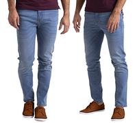 westAce Men’s Slim-Fit Stretch Cotton Denim Jeans - Western Casual Wear, Comfort Straight Full Pants with Flex Waistband, Stylish 5-Pocket Design 28W-40W (Light Blue, 28 Waist x 30 Length)