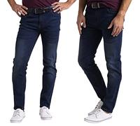 westAce Men’s Slim-Fit Stretch Cotton Denim Jeans - Western Casual Wear, Comfort Straight Full Pants with Flex Waistband, Stylish 5-Pocket Design 28W-40W (Indigo Blue, 28 Waist x 30 Length)