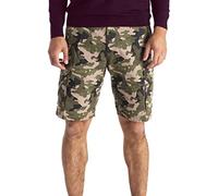 westAce Mens Army Cargo Combat Shorts Premium 100% Cotton 6 Pockets Classic Casual Chino Summer Work Safety Essential Half Pants All Waist 32-44 (Olive Camo, 36)