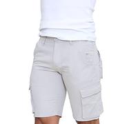 westAce Mens Camo Shorts Cargo Combat Army Half Pant Work Wear Camouflage 100% Cotton Chino Shorts[Grey - AFS Chino, 34]