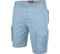 westAce Mens Camo Shorts Cargo Combat Army Half Pant Work Wear Camouflage 100% Cotton Chino Shorts[Ice Blue - AFS Chino, 42]