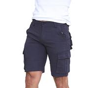 westAce Mens Camo Shorts Cargo Combat Army Half Pant Work Wear Camouflage 100% Cotton Chino Shorts[Navy - AFS Chino, 42]
