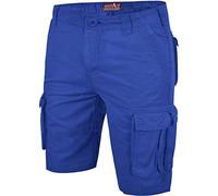westAce Mens Camo Shorts Cargo Combat Army Half Pant Work Wear Camouflage 100% Cotton Chino Shorts[Royal Blue - AFS Chino, 34]