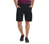 westAce Mens Cargo Combat Shorts 100% Coton 6 Pockets Chino Summer Work Safety Essential Half Pants All Waist 32-44 (Black, 44W)