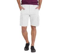 westAce Mens Cargo Combat Shorts 100% Coton 6 Pockets Chino Summer Work Safety Essential Half Pants All Waist 32-44 (White, 42W)
