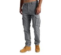 westAce Mens Cargo Combat Work Trousers Casual Pants with Knee Pad Pockets Workwear 100% Cotton Trousers (42W / 30L, Grey)