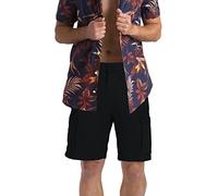 westAce Mens Cargo Shorts Casual Relaxed Pure Coton Work Utility Pockets Essential Chino Summer Beach Work Safety Half Pants Waist 32, 34, 36, 38, 40, 42, 44 (Black, 40)