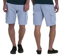 westAce Mens Cargo Shorts Combat Classic-fit Summer Essential Cotton Multi Pocket Beach Workout Half Pant(Ice Blue, 36)