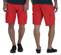 westAce Mens Cargo Shorts Combat Classic-fit Summer Essential Cotton Multi Pocket Beach Workout Half Pant(RED, 34)