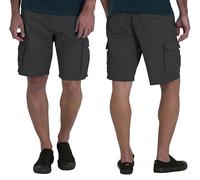 westAce Mens Cargo Shorts Combat Classic-fit Summer Essential Cotton Multi Pocket Beach Workout Half Pant(Dark Grey, 34)
