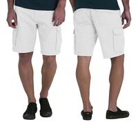 westAce Mens Cargo Shorts Combat Classic-fit Summer Essential Cotton Multi Pocket Beach Workout Half Pant(White, 36)