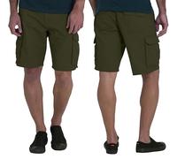 westAce Mens Cargo Shorts Combat Classic-fit Summer Essential Cotton Multi Pocket Beach Workout Half Pant(Olive, 34)