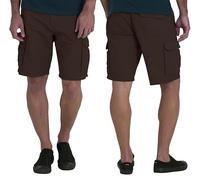 westAce Mens Cargo Shorts Combat Classic-fit Summer Essential Cotton Multi Pocket Beach Workout Half Pant(Brown, 34)