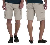 westAce Mens Cargo Shorts Combat Classic-fit Summer Essential Cotton Multi Pocket Beach Workout Half Pant(Stone, 34)