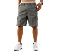 westAce Mens Cargo Shorts Combat Multi Pocket Elasticated Waist Plain Lightweight Relaxed Casual Shorts M L XL 2XL 3XL, Charcoal, L