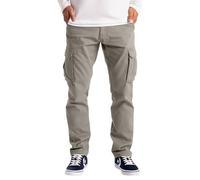 westAce Men's Cargo Trousers Casual Relaxed-Fit Multi Pocket Stretch Cotton Drawstring Work Utility Construction Hiking Tactical Streetwear Cargo Pants (Available in Big & Tall) (32W / 30L, Grey)