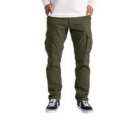 westAce Mens Cargo Trousers Work Wear Combat Safety Cargo 6 Pocket Full Pants Size 32-44 (34W / 34L, Olive)
