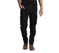 westAce Men's Cargo Work Trousers Casual Stretch Cotton Heavy Duty Relaxed Fit Durable Safety Multi Pockets Construction Work Hiking Combat Work Utility Cargo Pants 32W-44W (Black, 34W / 32L)