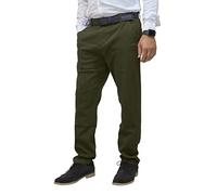 westAce Men's Chino Pants Regular Fit Flat-Front Casual Stretch Cotton Trousers - Durable and Comfortable Everyday Wear (30W / 30L) (Olive, 38W x 34L)