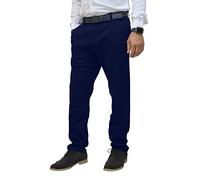 westAce Men's Chino Pants Regular Fit Flat-Front Casual Stretch Cotton Trousers - Durable and Comfortable Everyday Wear (30W / 30L) (Navy, 36W x 32L)