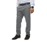 westAce Men's Chino Pants Regular Fit Flat-Front Casual Stretch Cotton Trousers - Durable and Comfortable Everyday Wear (30W / 30L) (Grey, 30W x 32L)