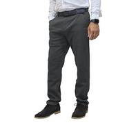 westAce Men's Chino Pants Regular Fit Flat-Front Casual Stretch Cotton Trousers - Durable and Comfortable Everyday Wear (30W / 30L) (Dark Grey, 32W x 32L)