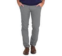 westAce Men's Chino Pants Slim Fit Stretch Cotton Trousers | Classic Flat-Front Casual Jeans | Relaxed Fit Work & Weekend Wear | All Waist Sizes (Grey, 40W x 32L)