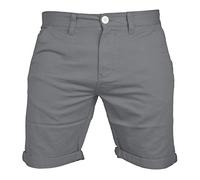 westAce Mens Chino Shorts Casual 100% Cotton Cargo Combat Grey 34