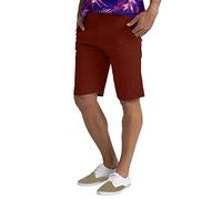 westAce Mens Chino Shorts Smart Casual Slim Fit Stretch Cotton Classic Flexible Relaxed Golf Summer Beach Half Pant All Waist Size (Ox-Blood, 32)