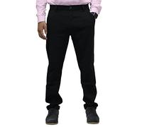 westAce Men's Chino Trousers Regular Fit Stretch Cotton Casual Work Pants Smart Office Wear Classic Straight-Leg Denim Jeans Relaxed Fit Zip Fly All Waist Sizes 30W-40W (Black, 34W x 30L)