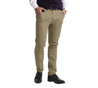 westAce Men's Chino Trousers Slim Fit Stretch Classic Wrinkle-Resistant Flat-Front Lightweight Twill Essential Casual Chino Trouser (Available in Big and Tall) (30W / 32L, British Khaki)