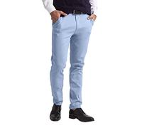 westAce Mens Chino Trousers Slim Fit Stretch Twill Casual Pants (38W / 34L, Sky Blue)