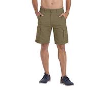 westAce Mens Classic-fit Cargo Shorts Utility Workwear Cotton Combat Chino 6 Pocket Half Pants (British Khaki, 36)