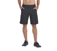 westAce Mens Classic-fit Cargo Shorts Utility Workwear Cotton Combat Chino 6 Pocket Half Pants (Dark Grey, 36)