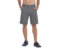 westAce Mens Classic-fit Cargo Shorts Utility Workwear Cotton Combat Chino 6 Pocket Half Pants (Light Grey, 34)