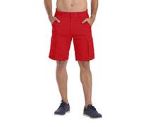 westAce Mens Classic-fit Cargo Shorts Utility Workwear Cotton Combat Chino 6 Pocket Half Pants (Red, 32)