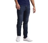 westAce Mens Denim Jeans Authentics Original Regular Slim Fit Comfort Flex Waist Stretch Straight Leg Skinny Denim Jeans Pants 28W-40W (Indigo Blue, 28 Waist x 32 Length)