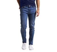 westAce Mens Denim Jeans Authentics Original Regular Slim Fit Comfort Flex Waist Stretch Straight Leg Skinny Denim Jeans Pants 28W-40W (Dark Blue, 28 Waist x 32 Length)