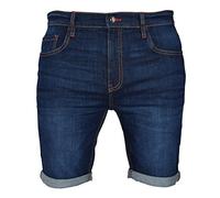 westAce Mens Stretch Denim Chino Shorts Super Spandex Skinny Slim Summer Half Pant Cargo Jeans Bottom (36, Dark Blue)