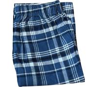 westAce Mens Flannel Pyjama Trousers Bottoms Brushed Fleece Cotton Check Lounge Pants Nightwear Elasticated Waist Loungewear, Blue White, L