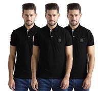 westAce Mens Short Sleeve Polo Shirts Casual Cotton Classic Lightweight and Breathable Regular-Fit Multi Colours Golf Tennis Summer Comfortable Essential Polo T-Shirt S-XXL (Pack 3, Black, XL)