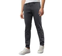 westAce Mens Skinny Chino Super Stretch Comfortable Jeans Essentials Casual Trousers (W28 x L32 (28R), Dark Grey)