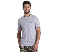 westAce Mens Slim Fit T Shirt Cotton Short Sleeve Round Neck Embroidered Crew Top (Grey, S)