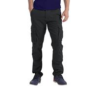 westAce Mens Straight-Fit Stretch Cargo Trousers Heavy Duty Easy Care Multi-Pockets 100% Cotton Hiking Work Safety Classic Essential Cargo Pants 32W-44W (Charcoal, 36W / 34L)